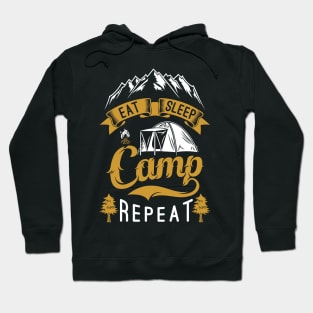 Eat Sleep Camp Repeat Outdoors Hoodie